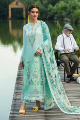 FAMIGLIA | 3Pc Unstitched Suit Chikankari Lawn Solace Ombre By Mushq